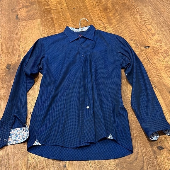 Robert Graham Boys Blue Button Down Shirt Size XL - Picture 1 of 4